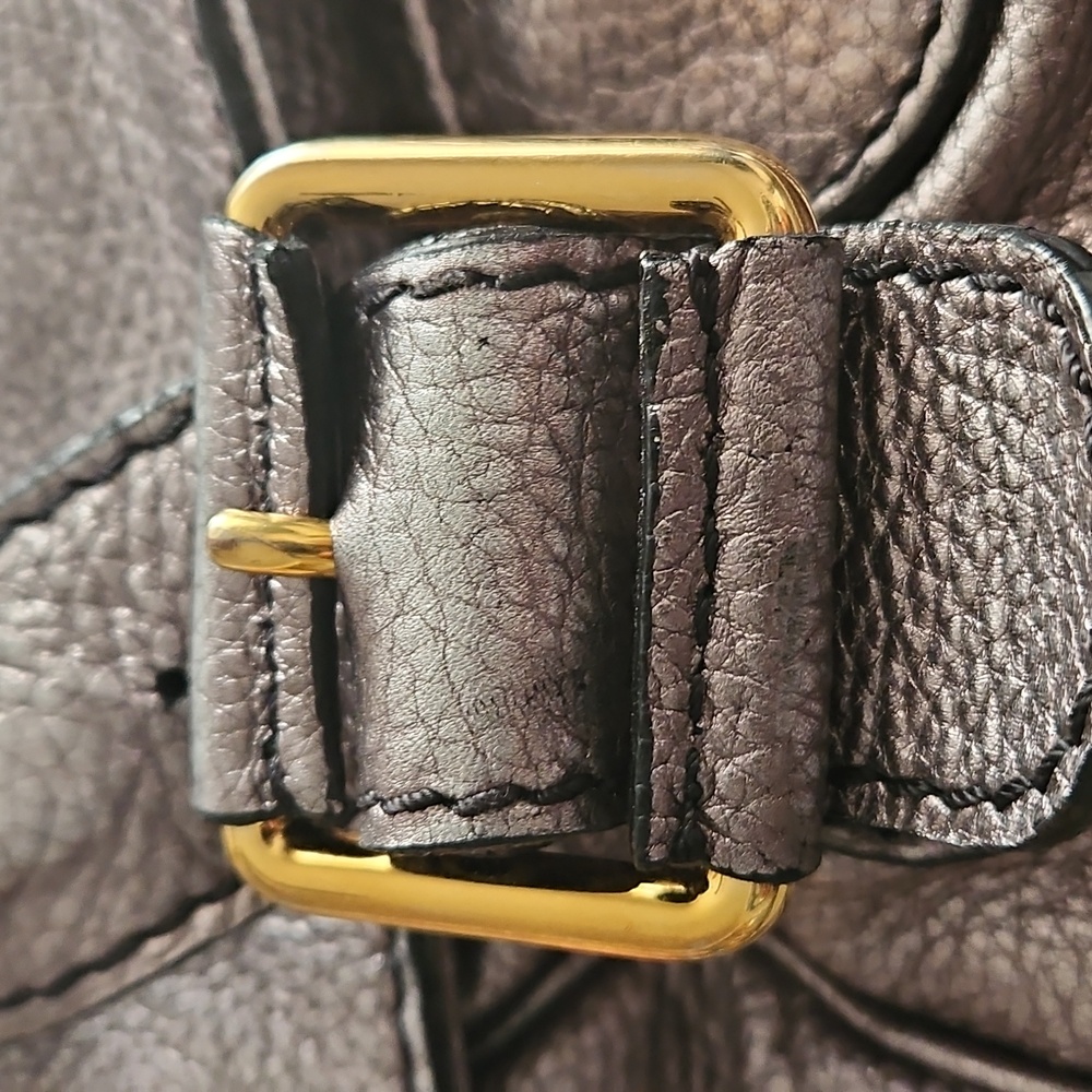 Authentic VALENTINO GARAVANI Histoire Bag - Metallic Anthracite Leather with COA - Picture 10 of 17
